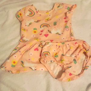 Baby Girl's 🦄 Unicorn Dress w/Bloomers